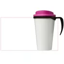 Brite-Americano® grande 350 ml insulated mug, PP Plastic, solid black,Pink  