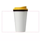 Brite-Americano® grande 350 ml insulated mug, PP Plastic, solid black,Yellow  