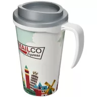   Cana de voiaj, 350 ml, 13.5x9.5x16.5 cm, Brite-Americano, 20IUN0724, Alb, Gri, Polipropilena