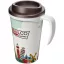 Cana de voiaj, 350 ml, 13.5x9.5x16.5 cm, Brite-Americano, 20IUN0723, Alb, Maro, Polipropilena