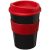 Americano® medio 300 ml tumbler with grip, PP Plastic, Silicone, solid black, Red  