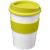 Americano® medio 300 ml tumbler with grip, PP Plastic, Silicone, White,Lime green