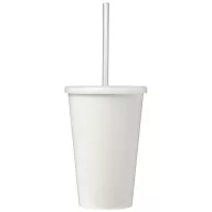   Brite-Americano® 350 ml double-walled stadium cup, PP Plastic, Silicone, White