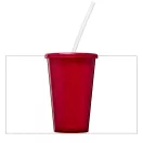 Brite-Americano® 350 ml double-walled stadium cup, PP Plastic, Silicone, Pink