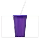 Brite-Americano® 350 ml double-walled stadium cup, PP Plastic, Silicone, Purple