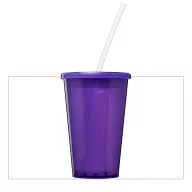   Brite-Americano® 350 ml double-walled stadium cup, PP Plastic, Silicone, Purple