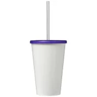   Brite-Americano® 350 ml double-walled stadium cup, PP Plastic, Silicone, Purple