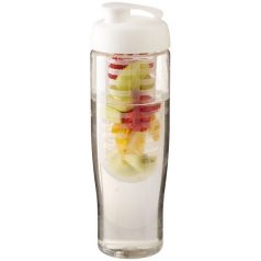   H2O Tempo® 700 ml flip lid sport bottle & infuser, PET, PP Plastic, Transparent,White