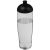 H2O Tempo® 700 ml dome lid sport bottle, PET, PP Plastic, Transparent, solid black