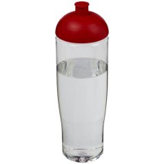   H2O Tempo® 700 ml dome lid sport bottle, PET, PP Plastic, Transparent, Red  
