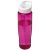 H2O Tempo® 700 ml spout lid sport bottle, PET, PP Plastic, Pink,White