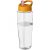 Sticla de apa, sport, 700 ml, 23.9xØ 7.35 cm, H2O, 20IUN0646, Transparent, Portocaliu, PET, Polipropilena