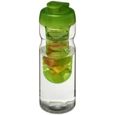   H2O Base® 650 ml flip lid sport bottle & infuser, PET, PP Plastic, Transparent,Lime  
