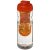 H2O Base® 650 ml flip lid sport bottle & infuser, PET, PP Plastic, Transparent,Orange  