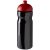 H2O Base® 650 ml dome lid sport bottle, PET, PP Plastic, solid black, Red  