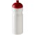 H2O Base® 650 ml dome lid sport bottle, PET, PP Plastic, White, Red  