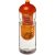 H2O Base® 650 ml dome lid sport bottle & infuser, PET, PP Plastic, Transparent,Orange  