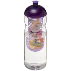  H2O Base® 650 ml dome lid sport bottle & infuser, PET, PP Plastic, Transparent,Purple  