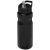 H2O Base® 650 ml spout lid sport bottle, PET, PP Plastic, solid black