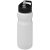 H2O Base® 650 ml spout lid sport bottle, PET, PP Plastic, White, solid black
