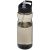 H2O Base® 650 ml spout lid sport bottle, PET, PP Plastic, Charcoal, solid black
