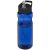 H2O Base® 650 ml spout lid sport bottle, PET, PP Plastic, Blue, solid black