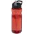 H2O Base® 650 ml spout lid sport bottle, PET, PP Plastic, Red, solid black