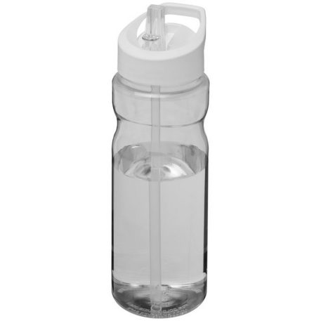 H2O Base® 650 ml spout lid sport bottle, PET, PP Plastic, Transparent,White