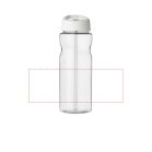 H2O Base® 650 ml spout lid sport bottle, PET, PP Plastic, Transparent,White
