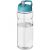 Sticla de apa, sport, 650 ml, 22.4xØ 7.35 cm, H2O, 20IUN0559, Transparent, Gri, PET, Polipropilena