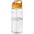 Sticla de apa, sport, 650 ml, 22.4xØ 7.35 cm, H2O, 20IUN0563, Transparent, Portocaliu, PET, Polipropilena