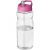 Sticla de apa, sport, 650 ml, 22.4xØ 7.35 cm, H2O, 20IUN0564, Transparent, Roz, PET, Polipropilena