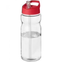   Sticla de apa, sport, 650 ml, 22.4xØ 7.35 cm, H2O, 20IUN0566, Transparent, Rosu, PET, Polipropilena