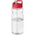 Sticla de apa, sport, 650 ml, 22.4xØ 7.35 cm, H2O, 20IUN0566, Transparent, Rosu, PET, Polipropilena