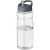 Sticla de apa, sport, 650 ml, 22.4xØ 7.35 cm, H2O, 20IUN0567, Transparent, Gri, PET, Polipropilena