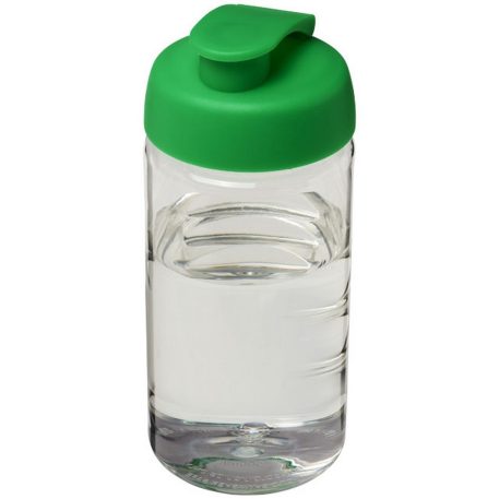 H2O Bop® 500 ml flip lid sport bottle, PET, PP Plastic, Transparent, Green  