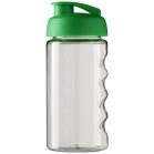 H2O Bop® 500 ml flip lid sport bottle, PET, PP Plastic, Transparent, Green  