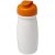 H2O Pulse® 600 ml flip lid sport bottle, PET, PP Plastic, White,Orange  