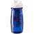 H2O Pulse® 600 ml flip lid sport bottle & infuser, PET, PP Plastic, Transparent blue,White