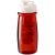 H2O Pulse® 600 ml flip lid sport bottle & infuser, PET, PP Plastic, Red and clear,White
