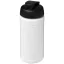 Baseline® Plus 500 ml flip lid sport bottle, LDPE, PP Plastic, White, solid black