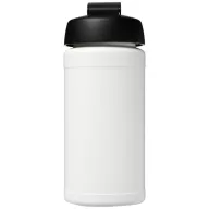   Baseline® Plus 500 ml flip lid sport bottle, LDPE, PP Plastic, White, solid black