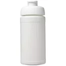 Baseline® Plus 500 ml flip lid sport bottle, LDPE, PP Plastic, White
