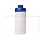 Baseline® Plus 500 ml flip lid sport bottle, LDPE, PP Plastic, White, Blue