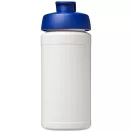 Baseline® Plus 500 ml flip lid sport bottle, LDPE, PP Plastic, White, Blue