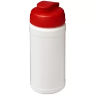   Baseline® Plus 500 ml flip lid sport bottle, LDPE, PP Plastic, White, Red  