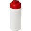 Baseline® Plus 500 ml flip lid sport bottle, LDPE, PP Plastic, White, Red  