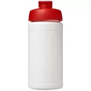Baseline® Plus 500 ml flip lid sport bottle, LDPE, PP Plastic, White, Red  