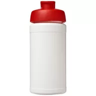   Baseline® Plus 500 ml flip lid sport bottle, LDPE, PP Plastic, White, Red  