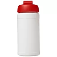   Baseline® Plus 500 ml flip lid sport bottle, LDPE, PP Plastic, White, Red  